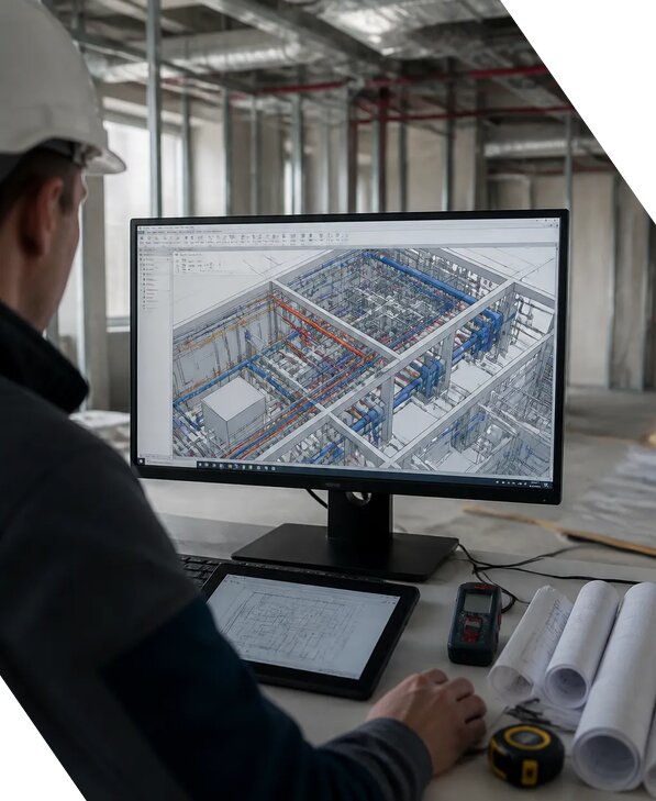 Создание BIM модели инженерных сетей для объектов в Кольчугине